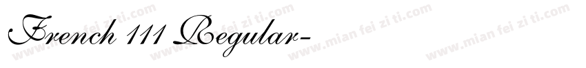 French 111 Regular字体转换